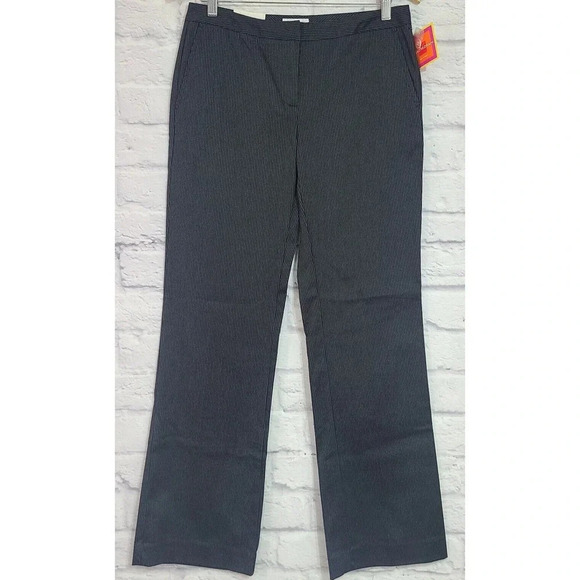 Isaac Mizrahi Pants - Isaac Mizrahi Target Pinstripe Trousers Pants Women's Size 4 Black White Bootcut